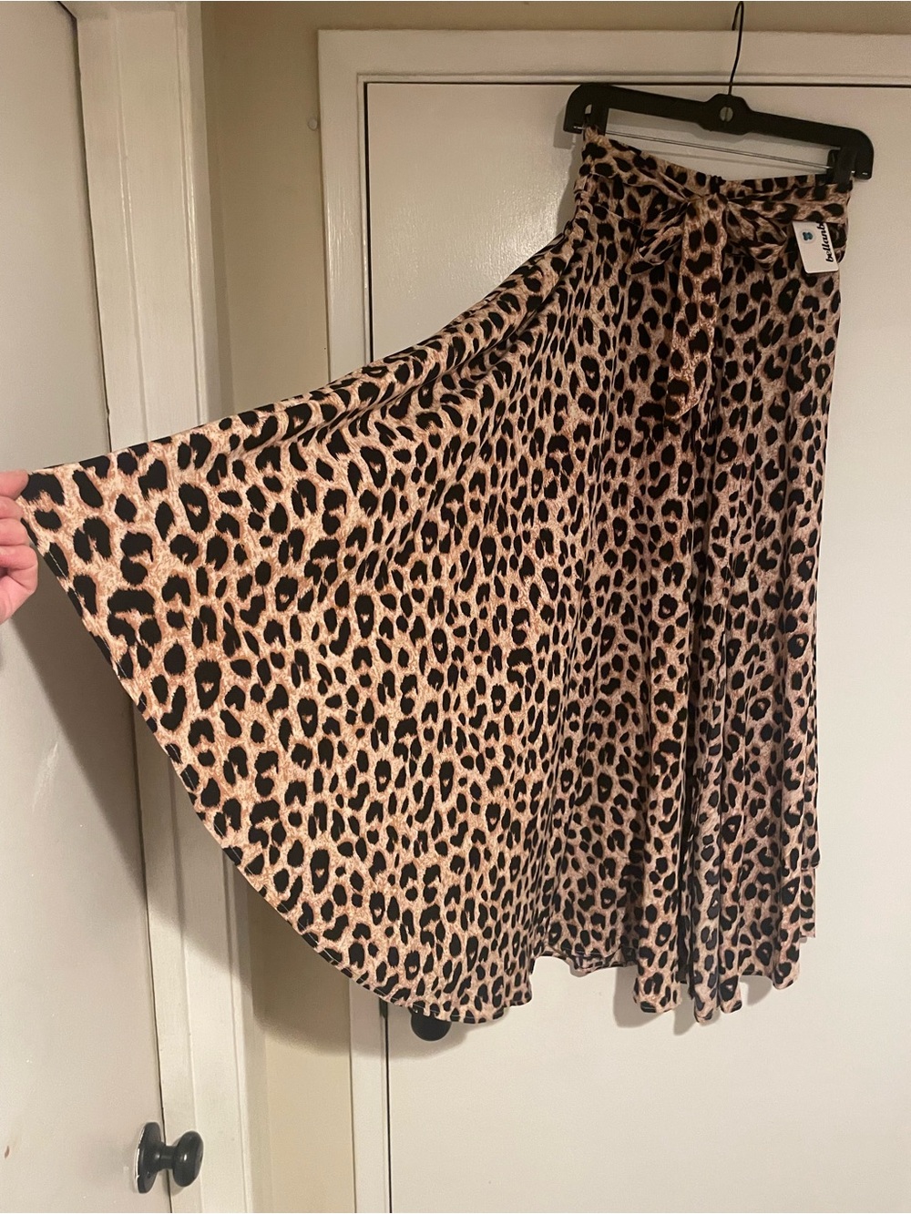 BellanBlue Leopard Tie-Waist Maxi Skirt - Brown & Black - Picture 2 of 8